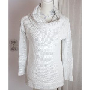 Merona White Knit Cowl Sweater - XS/TP